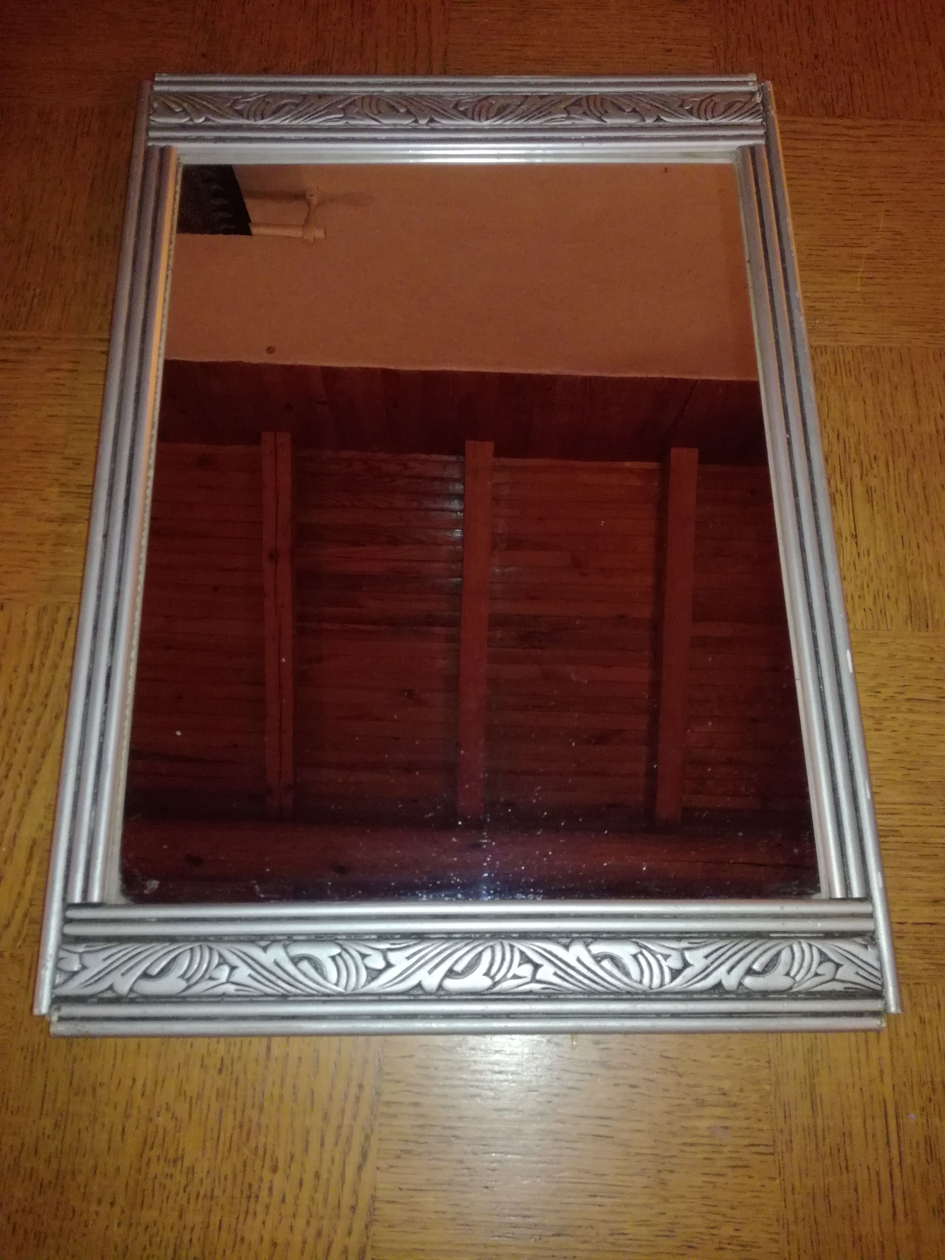 Silver art deco mirror