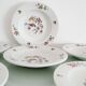 Lot de 6 assiettes creuses "oiseau de paradis " Sarreguemines