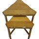 Vintage Scandinavian side tables made of solid wood circa 1970s