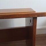 Gustave Gautier 1960 massive elm butterfly butterfly tabouret