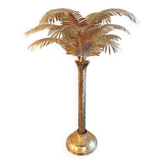 Solid brass palm tree lamp