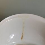 Set of 2 vintage soup plates in speckled black and white ceramic made in Italy