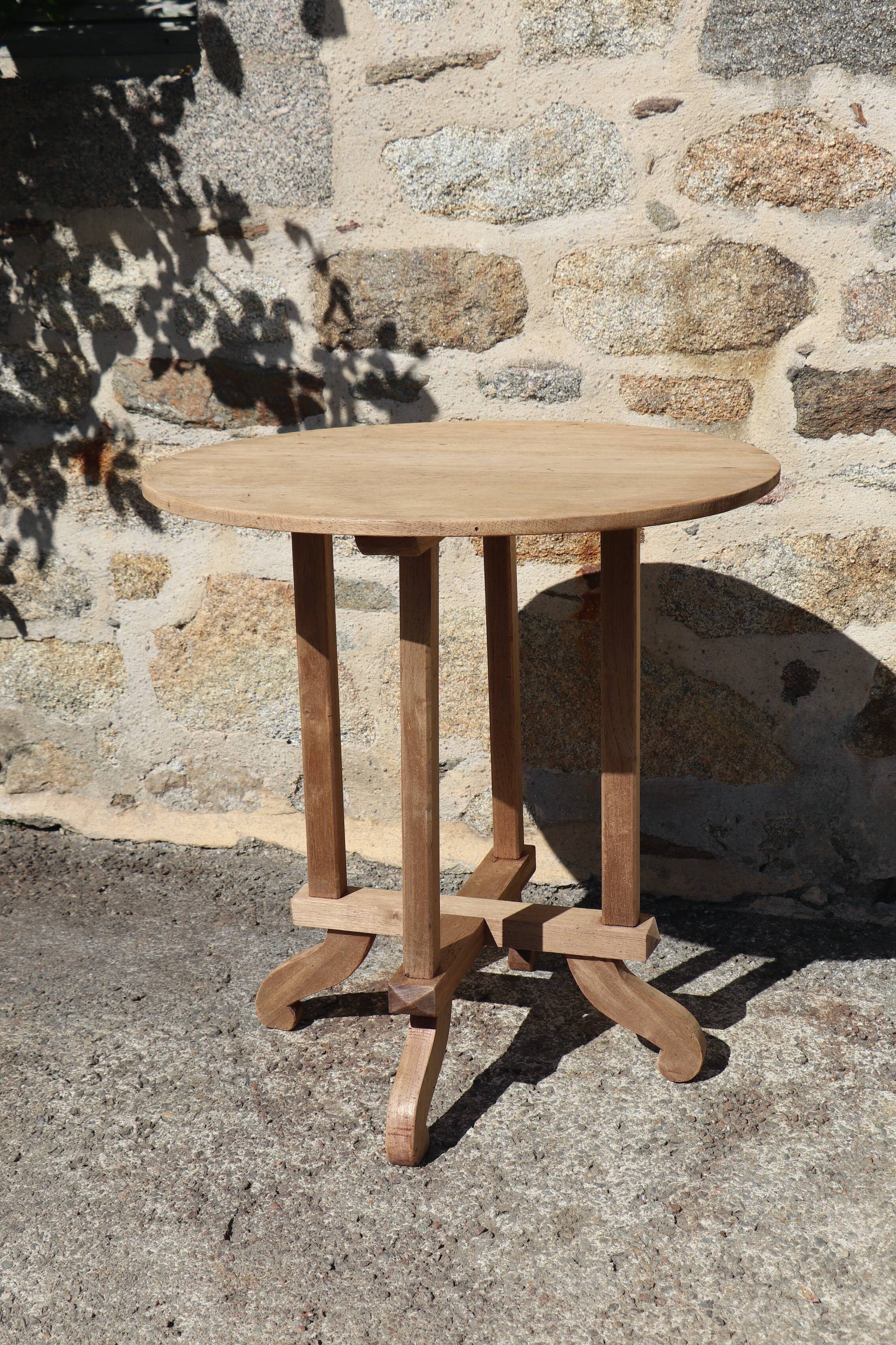 Side table wooden pedestal table design Brazil