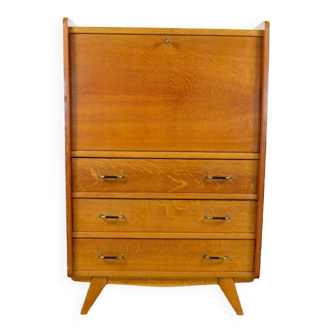 Secretary compass feet & golden oak vintage 1950