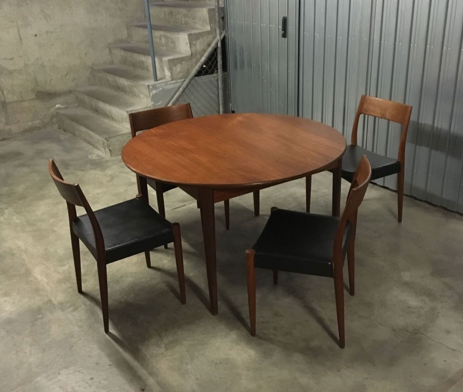 Danish Teak Dining Set by Arne Hovmand Olsen for Mogens Kold, 1950s