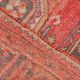 Tapis couloir vintage corail et beige aux motifs orientaux adoucis