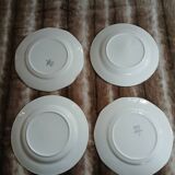 4 antique flat plates from Digoin and Sarreguemines