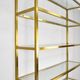 Hollywood Recency Brass and Crystal Shelving, France 70s