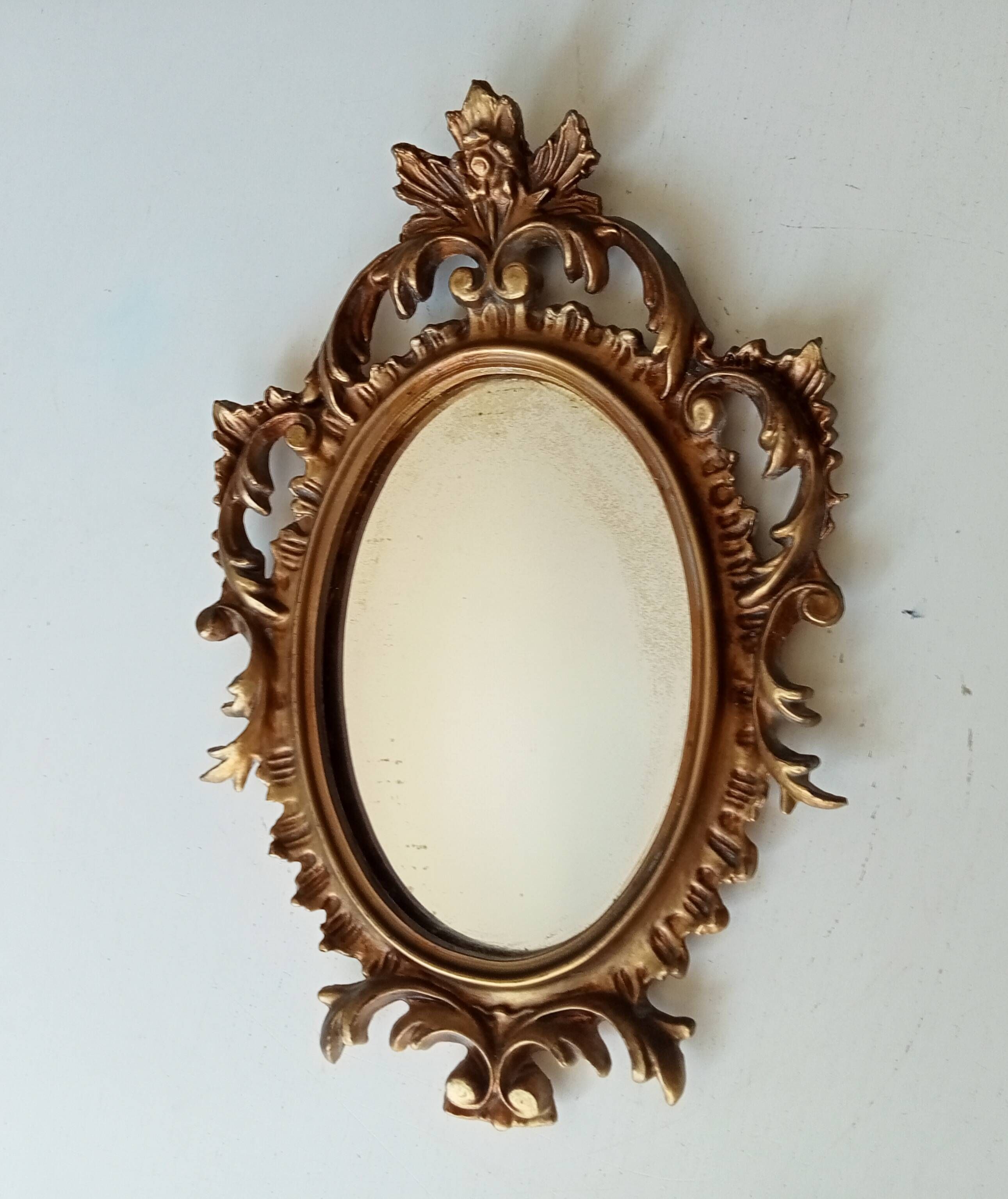 Vintage Italian baroque mirror 1950s 29.5*20