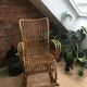Fauteuil à bascule rocking chair en rotin