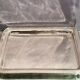 Rectangular top with handles in silver metal in Louis XVI style