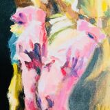 Tableau "Woman of Joy" oil on canvas signed Valentin SKRIBINS