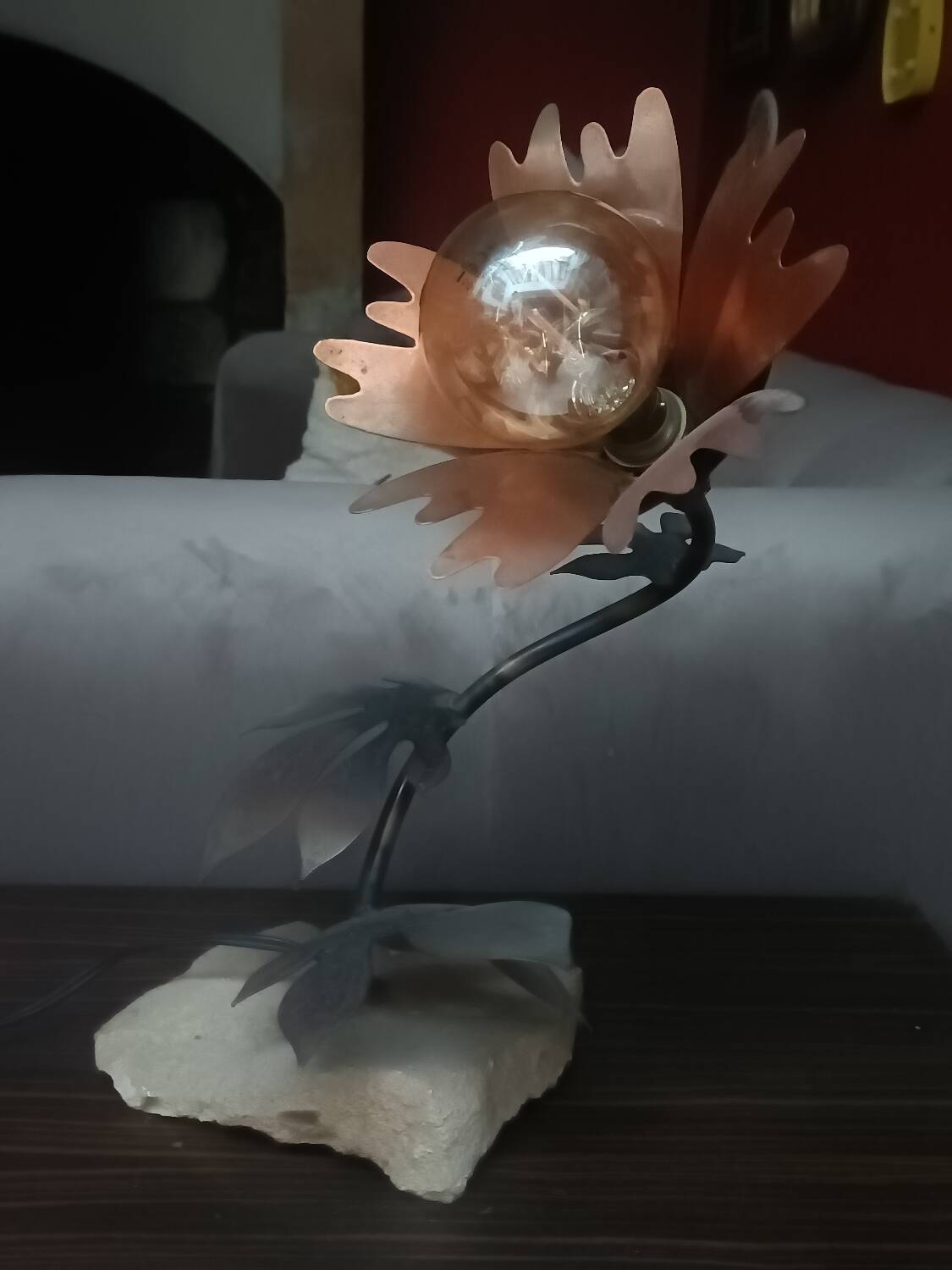 Flower lamp, Maison Jansen style, 1970s