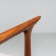 Sculptural Danish lounge chair in teak and fabric Denmark 1960