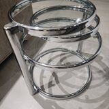 Round coffee table with 3 removable trays