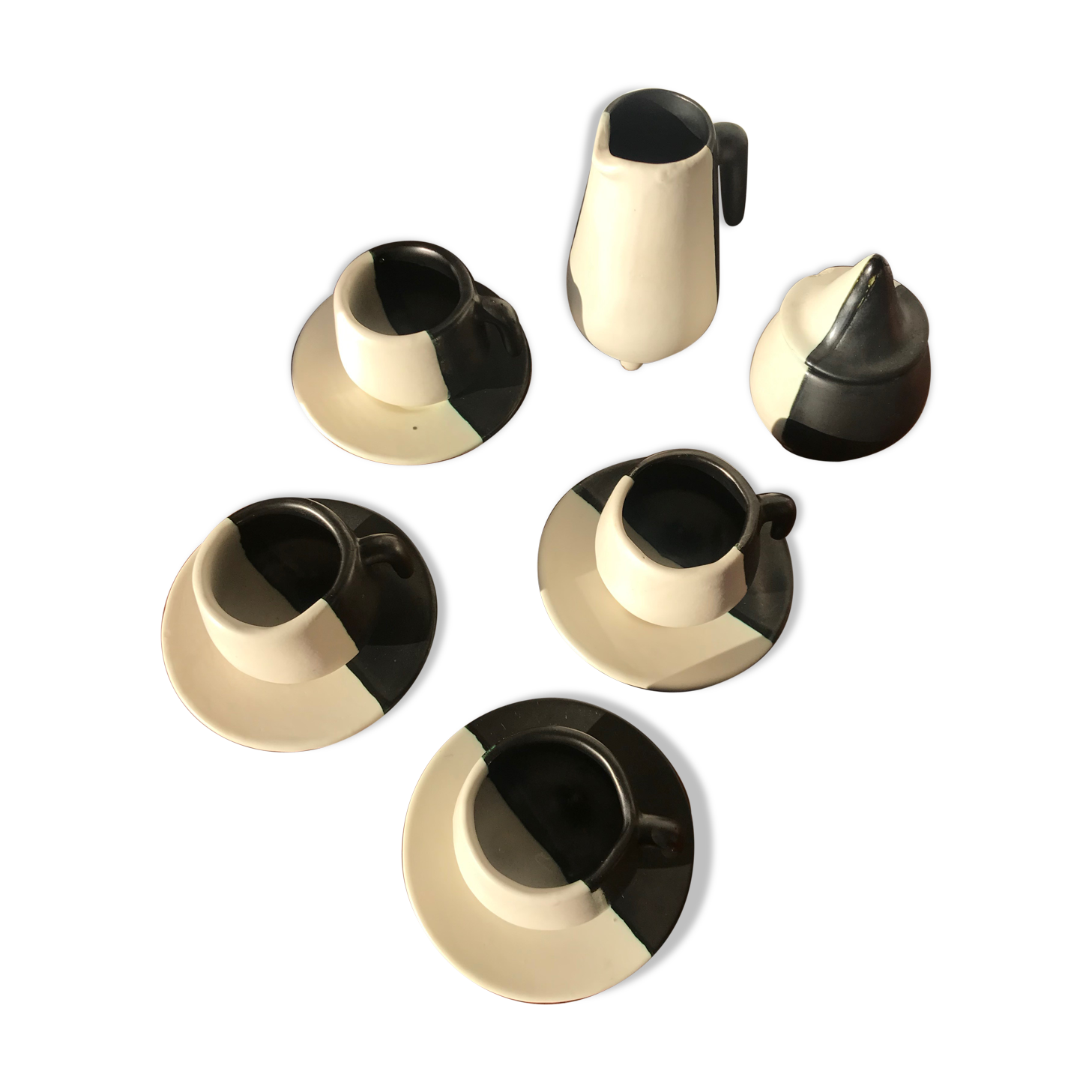 Vallauris ceramic coffee service