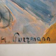 Lithograph 1963 path with palm tree, after painting by hans purrmann 1880, matisse fauvism