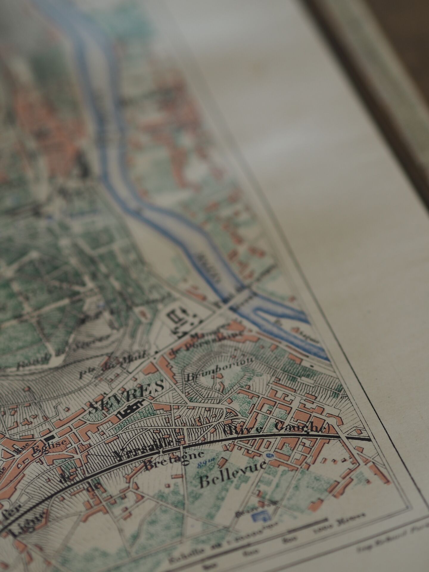 Saint-Cloud et ses environs, carte ancienne imprimée en 1883.