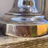 Large silver metal lamp with classic baluster o