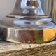 Large silver metal lamp with classic baluster o