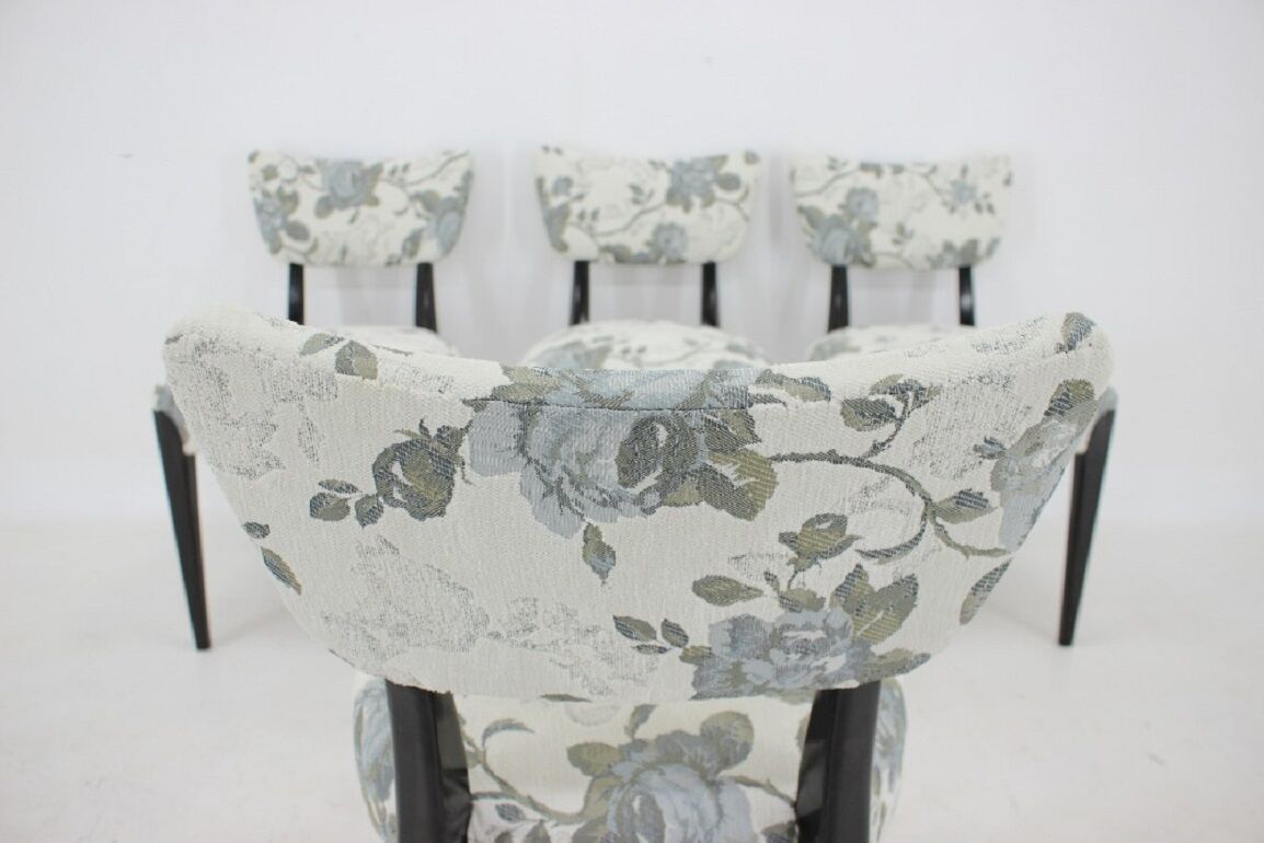 4 1950s Jindrich Halabala dining chairs,Czechoslovakia
