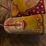 Canapé D’époque Art Nouveau garni de Son Tissu velours D’origine - XXe