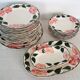 8 assiettes plates Villeroy & Boch "Wild rose", 1970