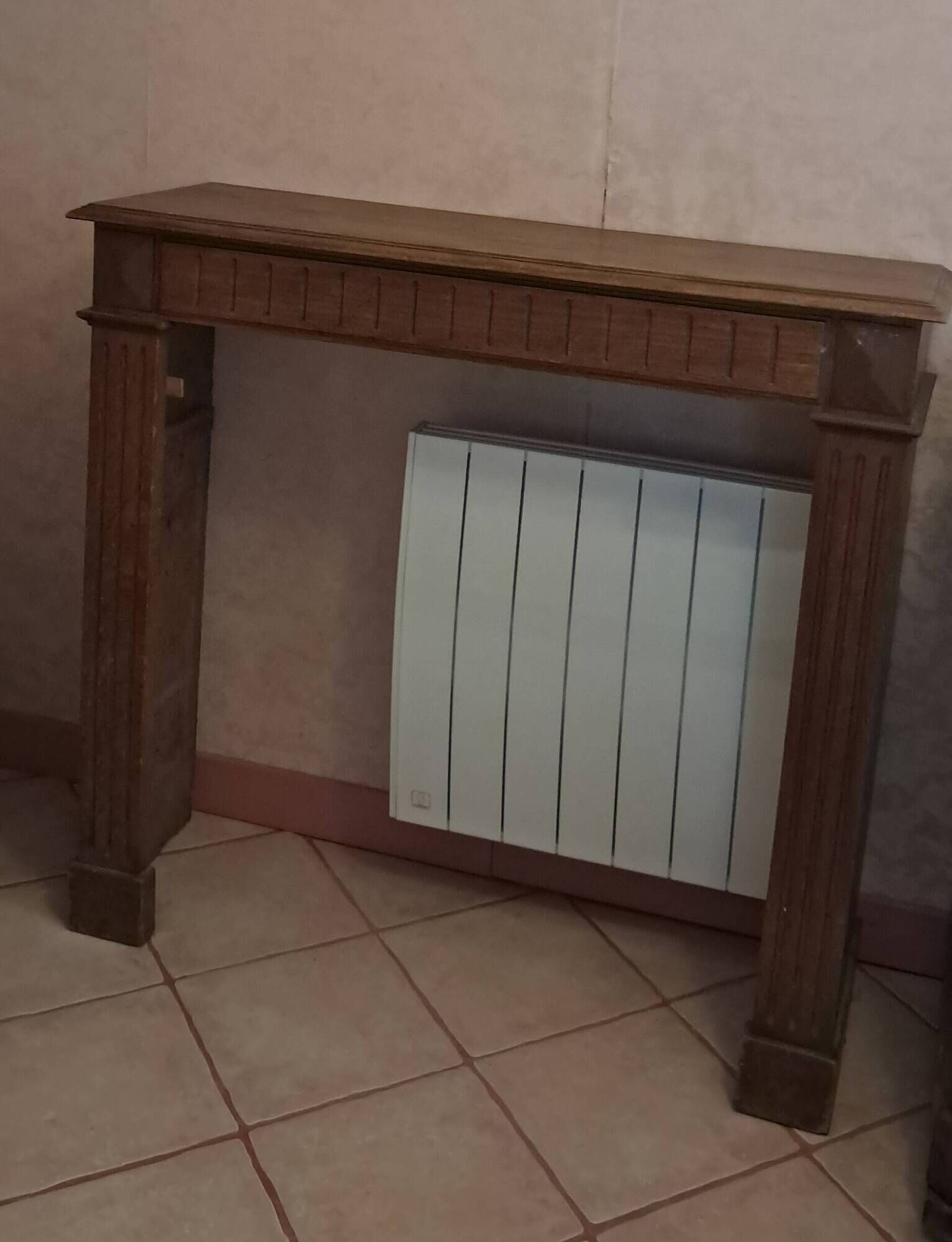 Wooden fireplace surround
