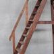 Antique industrial wooden french staircase