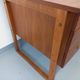 Double-sided executive desk sled legs vintage Scandinavian style in teak from the 60s