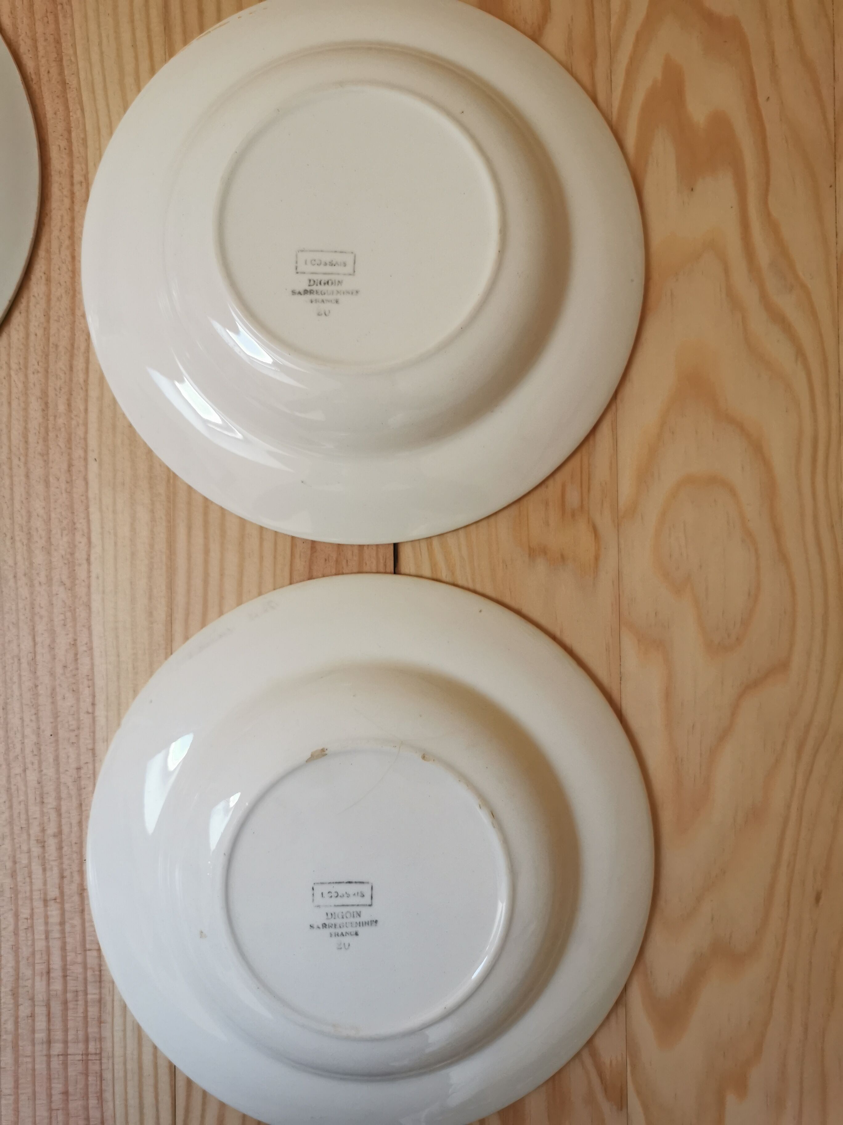 Mismatched vintage hollow plates