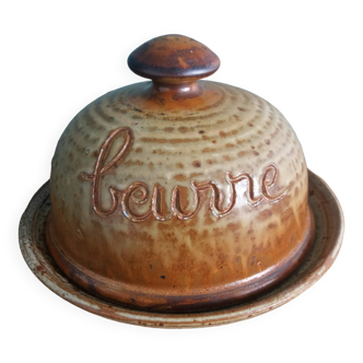 Puisaye stoneware butter dish Jean-Pierre Prud'homme
