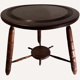 Table basse moderniste en bois tourné, années 1950