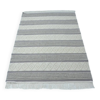 Handmade artisanal rug in Wool – Modern and natural design in Beige Ecru