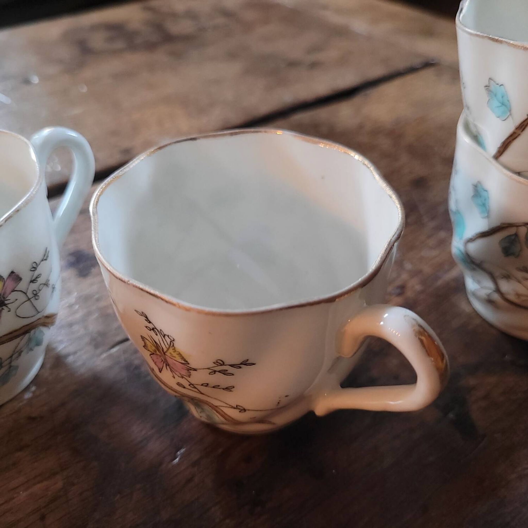 Four antique cups – late 19th century, circa 1880–1900