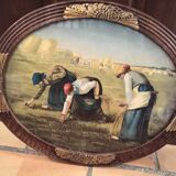 Tableau ancien Huile sur toile "Les Glaneuses" par Jean-François Millet