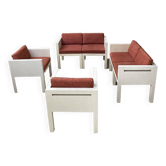 Ensemble de Salon Vintage Cubique, années 80
