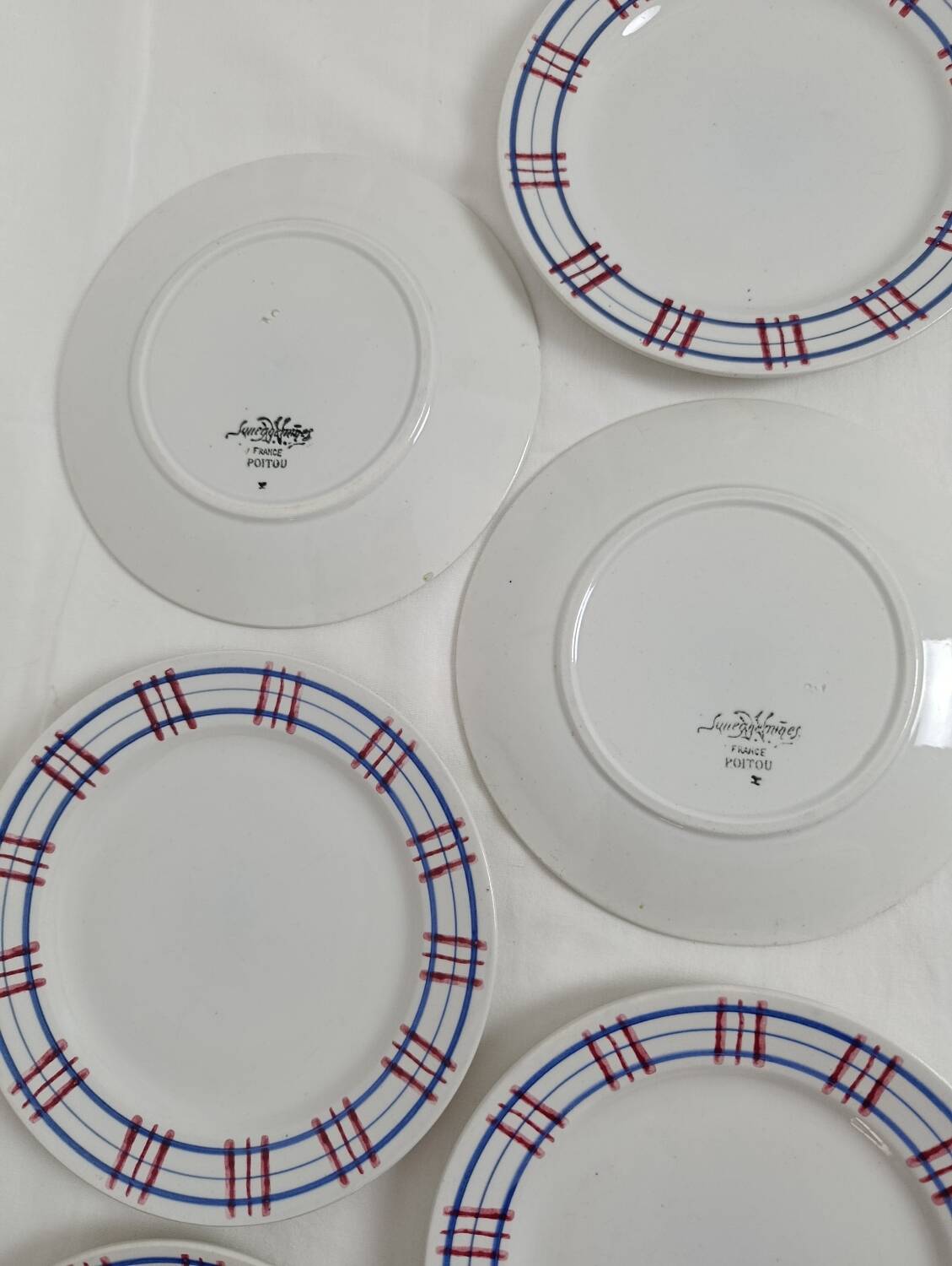 Dessert plates Sarreguemines Poitou set of 6