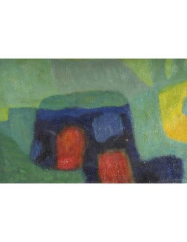 Painting, oil on canvas, by the painter Szasz, early 20th century.