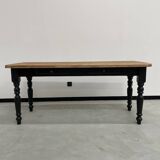 Farm table desk turned legs