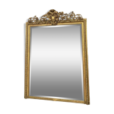 Pedimented mirror 184.5cm/135cm gilded with gold leaf
