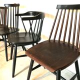 Set of 4 scandinavian chairs mismatched