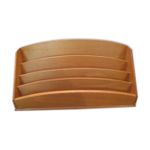 Porte-lettres ancien en bois blond
