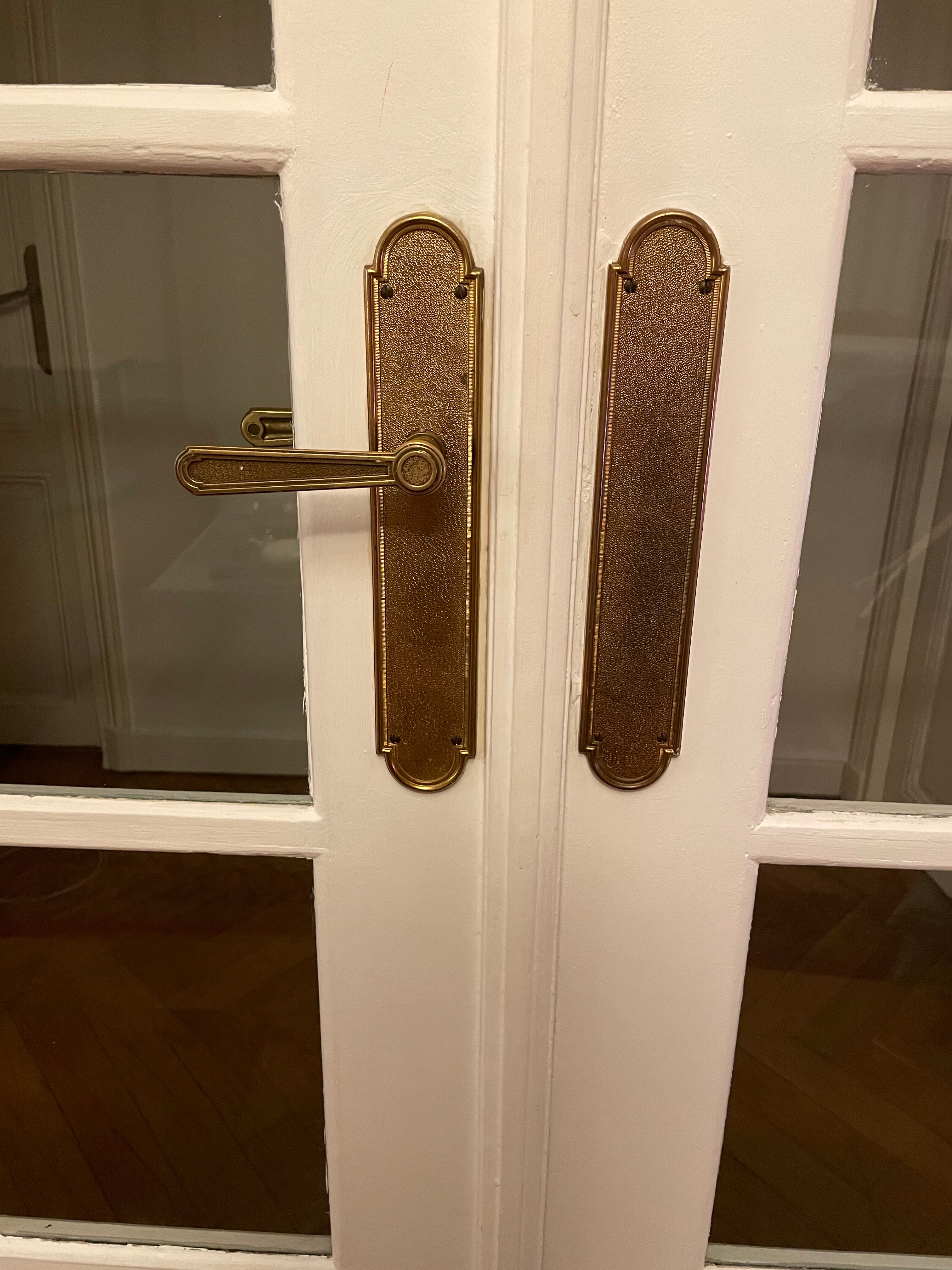 Double glass door Haussmannian apartment