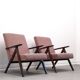 Mid Century Easy Chair Model B - 310 Var in Pink Boucle