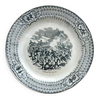 Black porcelain "battle of Bapaume" talking plate