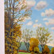 Paysage d’automne, huile sur toile signé Lagarde