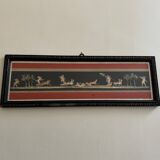 Gouache or watercolor depicting scenes from Pompeii at the end of the 19th century
