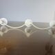 Coat holder 3 white and chrome patères 50s