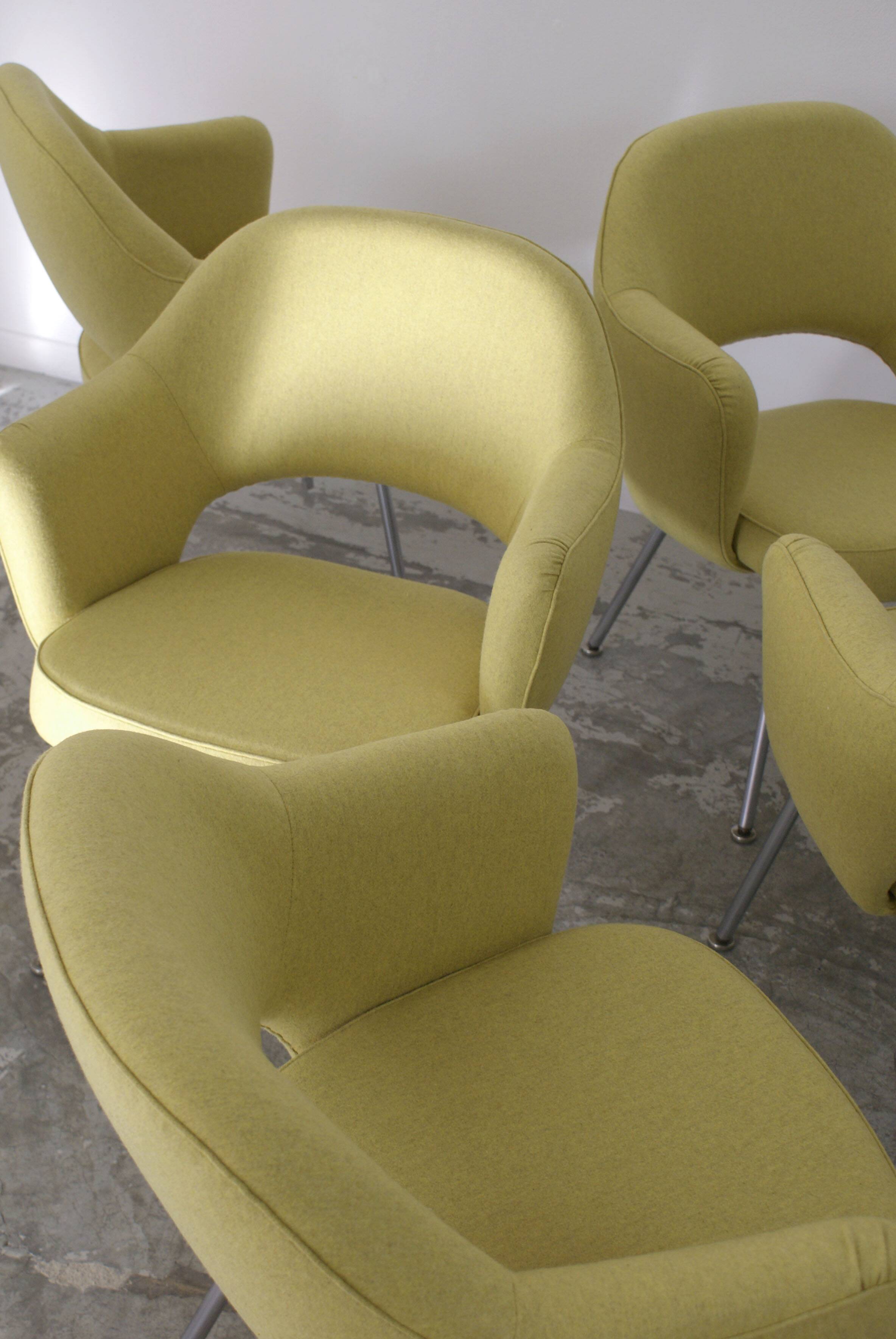 Eero Saarinen fabric armchairs
